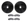 Dynamic Friction Co 8202-99160, Rotors-Drilled and Slotted-Black with Heavy Duty Brake Pads, SilverGeospec Coated,  8202-99160